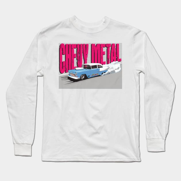 Chevy Metal Long Sleeve T-Shirt by Limey_57